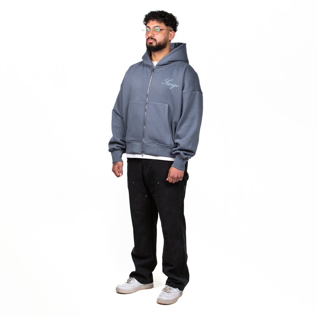 Ash Blue Zip-Up